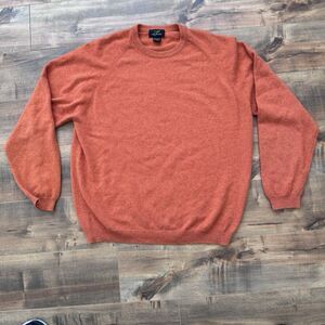 Pure Cashmere Orange Pullover Women’s Sweater Size Large 100% Cashmwre *READ*